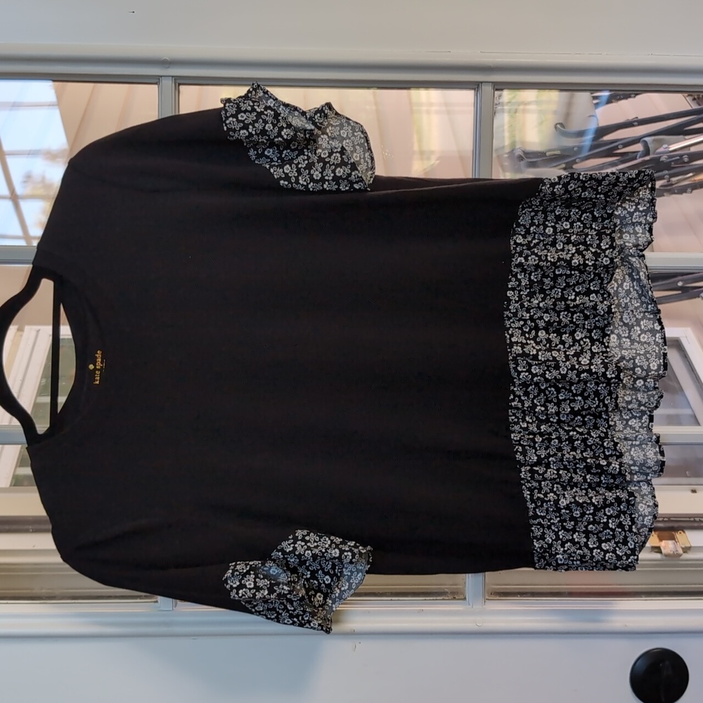 Kate Spade Ruffle trim t shirt